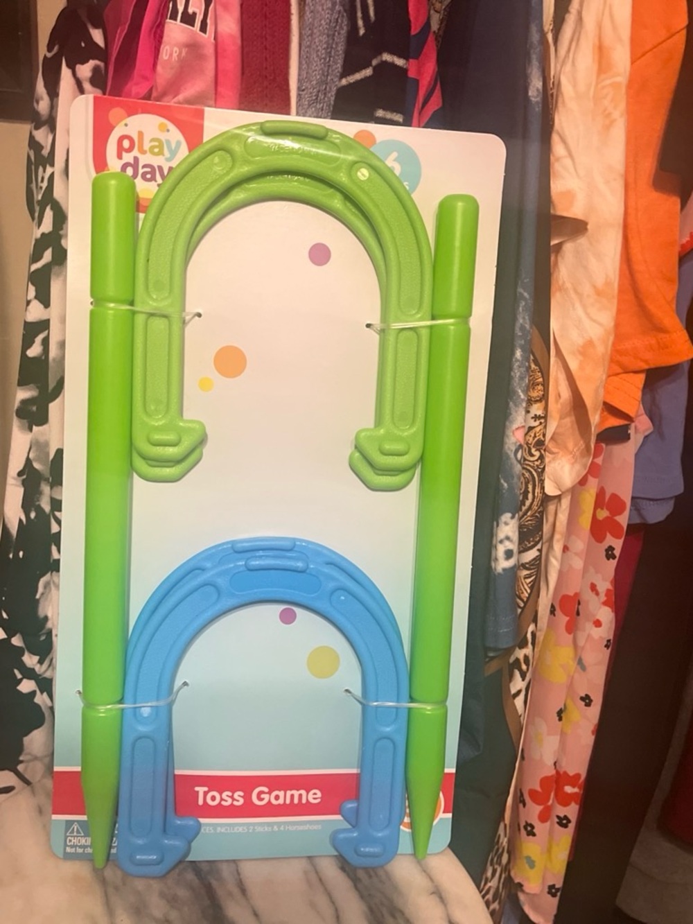Kids Toss Game - Green & Blue